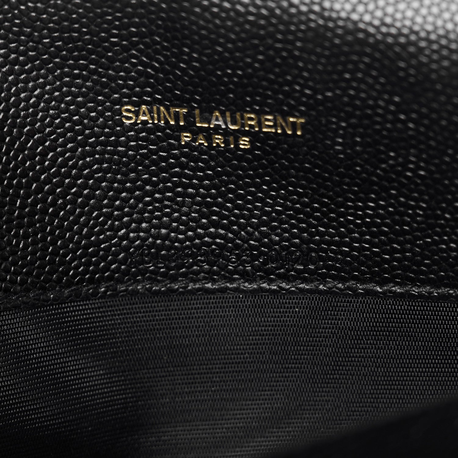 Saint Laurent Grain De Poudre Matelasse Chevron Monogram Envelope Chain Wallet Black 8 of 11