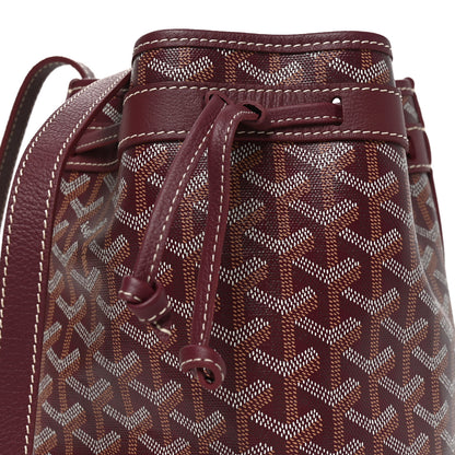 Goyard Goyardine Petit Flot Bucket Bag PM Burgundy 7 of 9