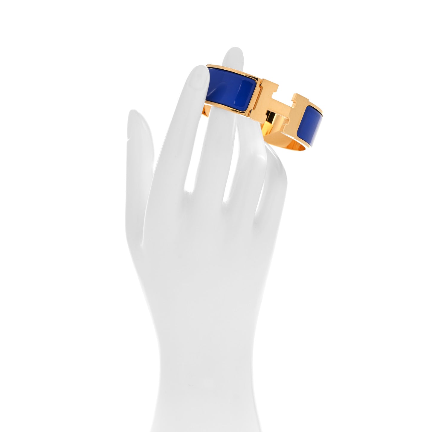 Enamel Wide Clic Clac H Bracelet GM Bleu Royal