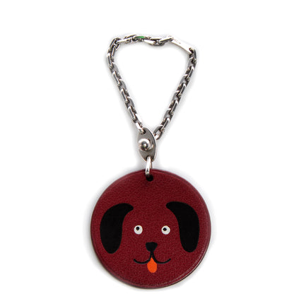 Hermes Swift Dog Key Chain Bag Charm Rouge H 1 of 4