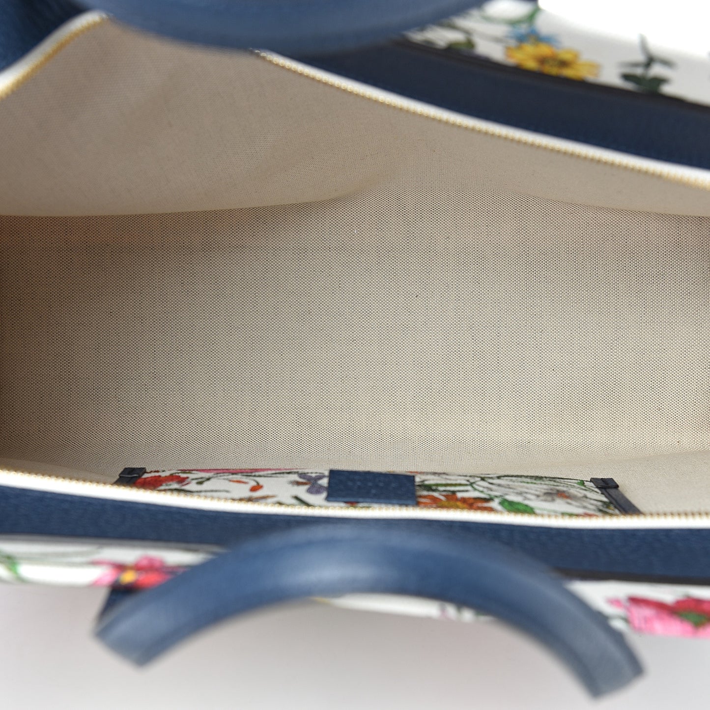 Canvas Large Flora Tote Navy Multicolor