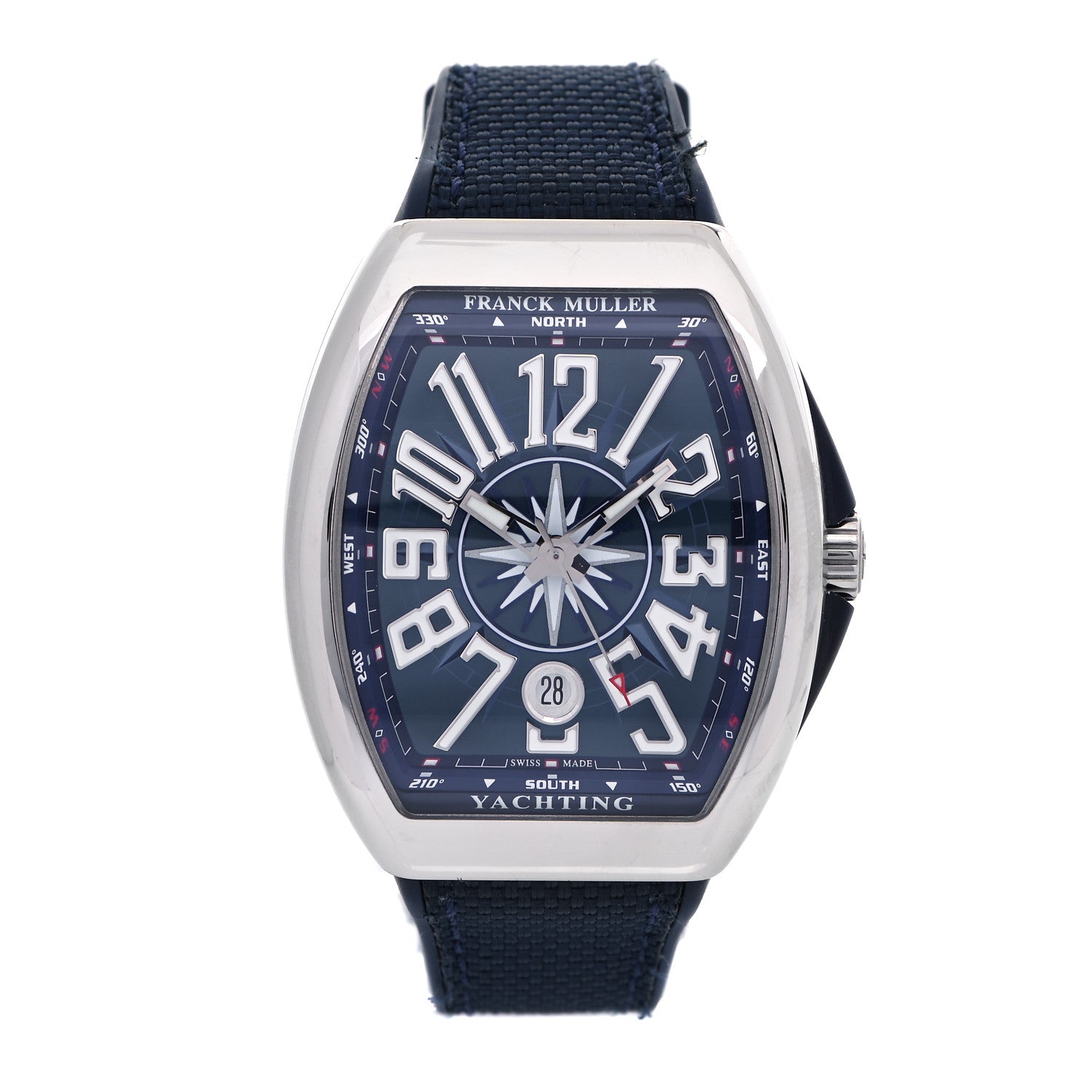 Franck Muller Stainless Steel Fabric Rubber 41mm Vanguard Yachting Automatic Watch Blue V41SCDTACBL 1 of 9