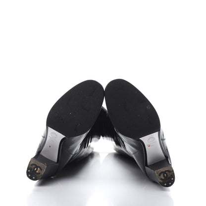 Chanel Patent CC Knee High Boots 40 Black 6 of 7
