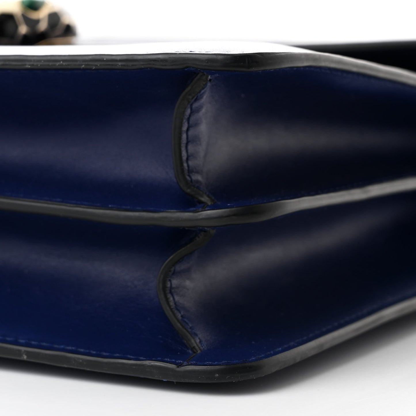 Calfskin Large Serpenti Forever Top Handle Blue