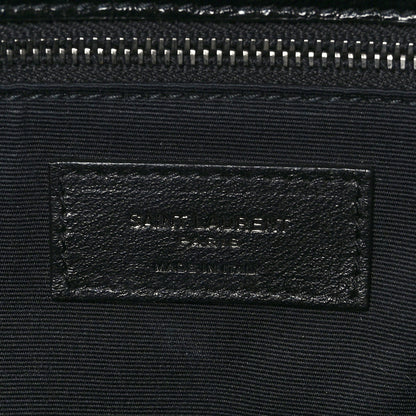 Saint Laurent Crinkled Calfskin Matelasse Monogram Large Niki Chain Satchel Black 6 of 9
