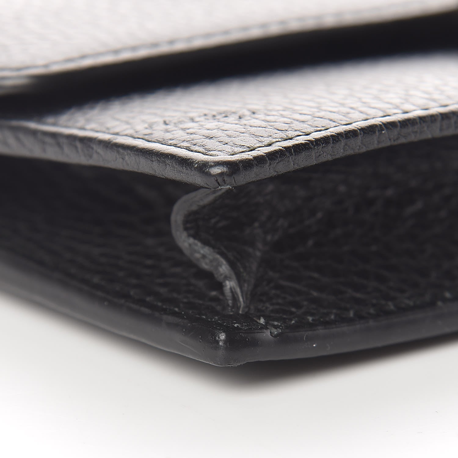 Gucci Dollar Calfskin Interlocking G Chain Wallet Black 9 of 12