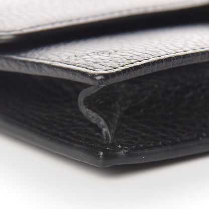 Gucci Dollar Calfskin Interlocking G Chain Wallet Black 9 of 12