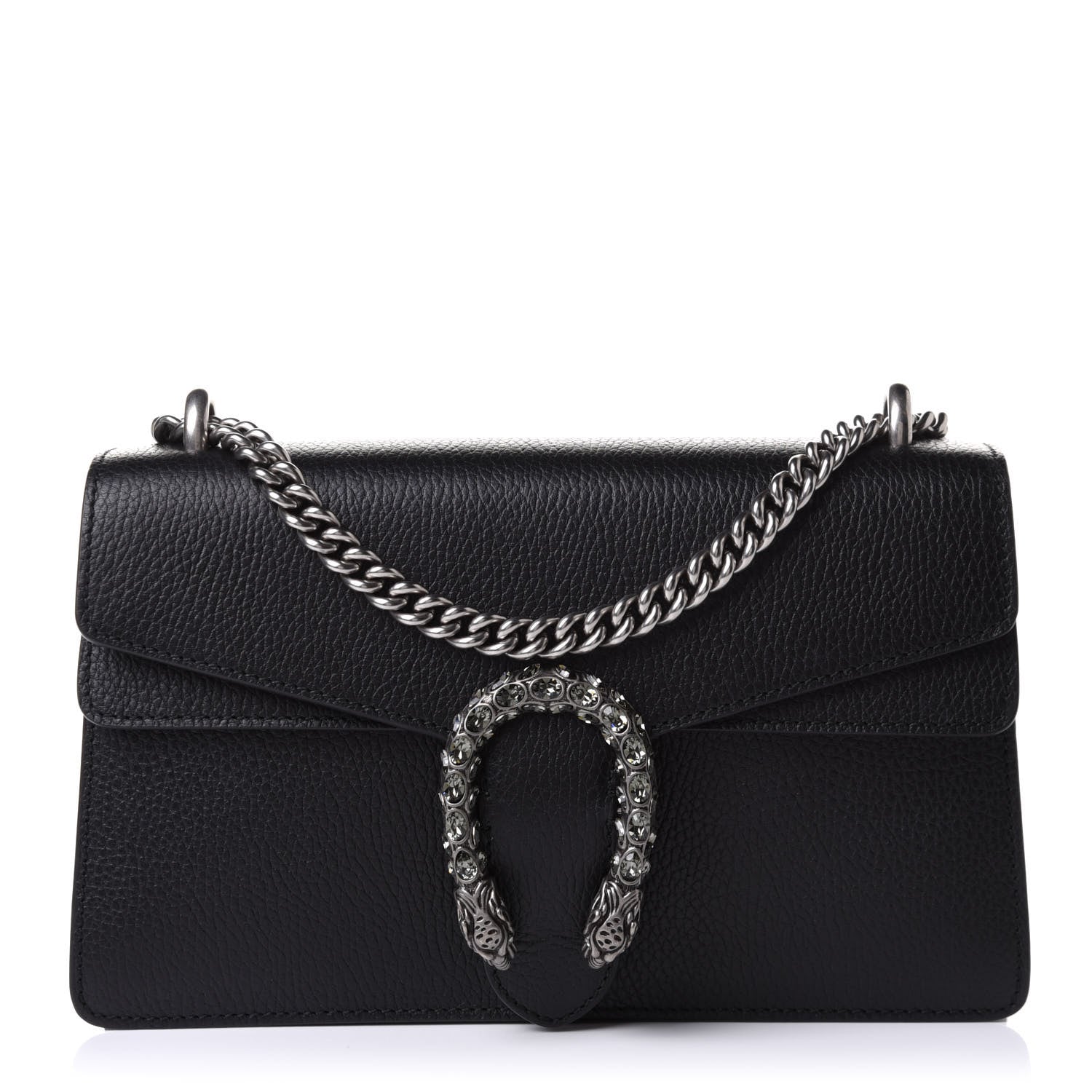 Gucci Pebbled Calfskin Small Dionysus Shoulder Bag Black 1 of 11