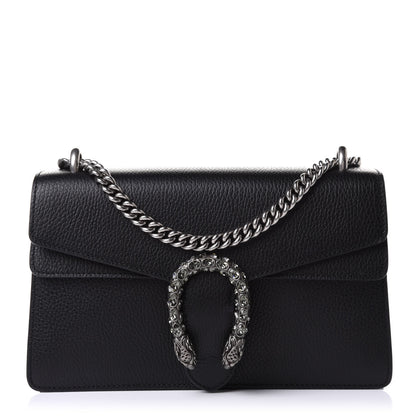 Gucci Pebbled Calfskin Small Dionysus Shoulder Bag Black 1 of 11