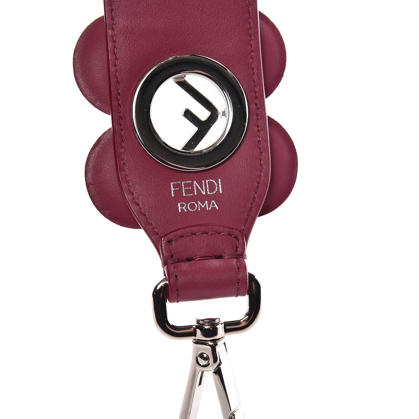 Vitello Century Opaco F is Fendi Floral Mini Strap You Black Cherry