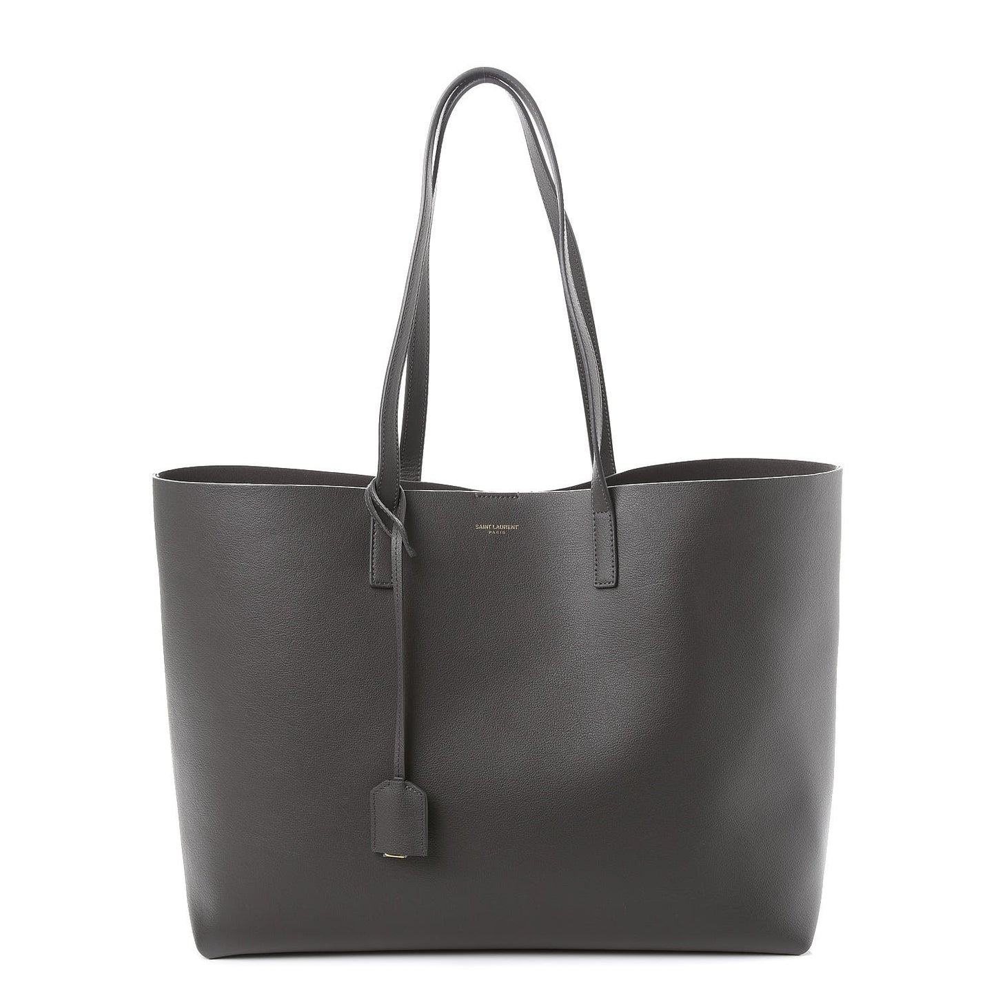Calfskin Large Shopping Tote Dark Grey