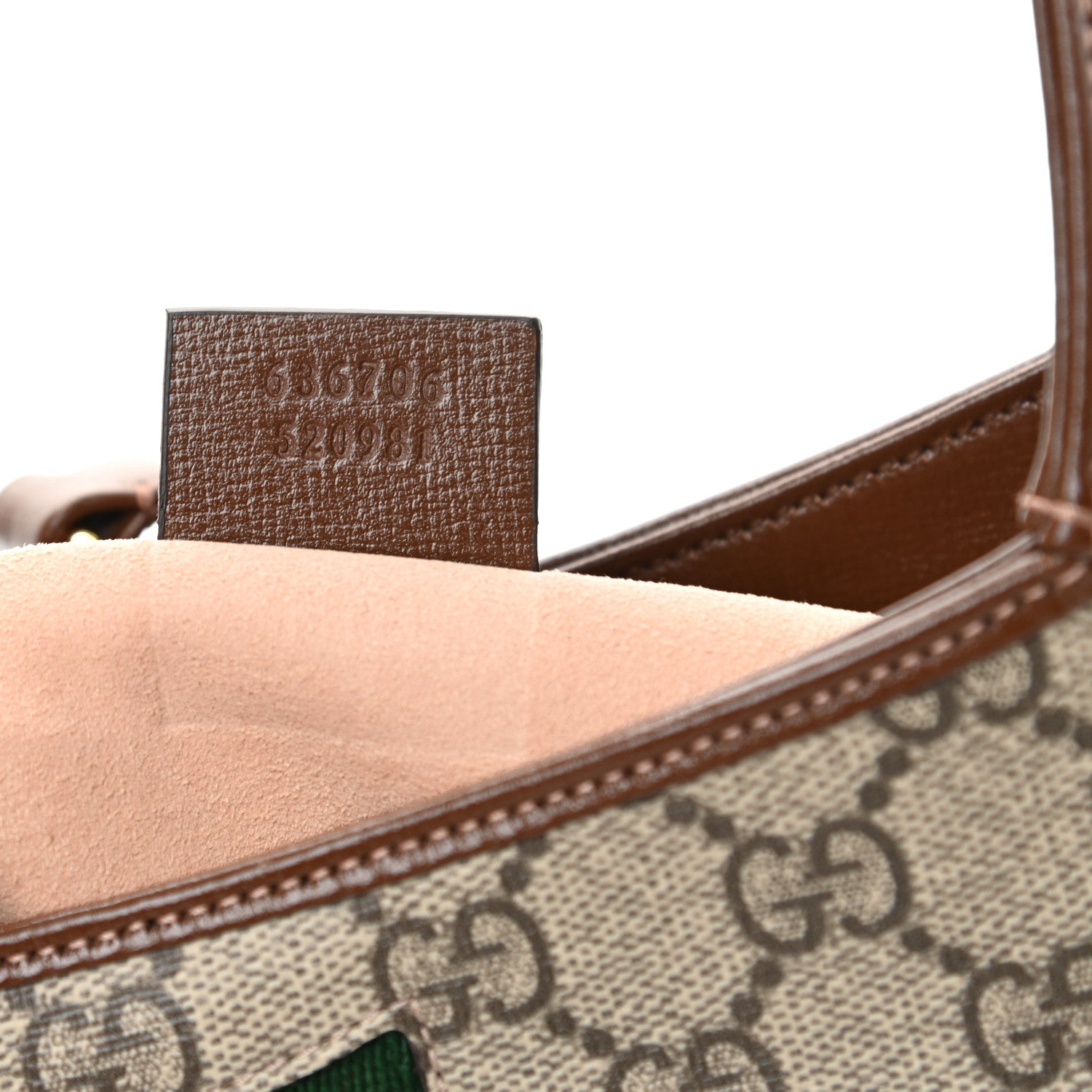 Gucci GG Supreme Monogram Azalea Calfskin Web Small Jackie 1961 Hobo Beige Ebony Brown Sugar 7 of 11