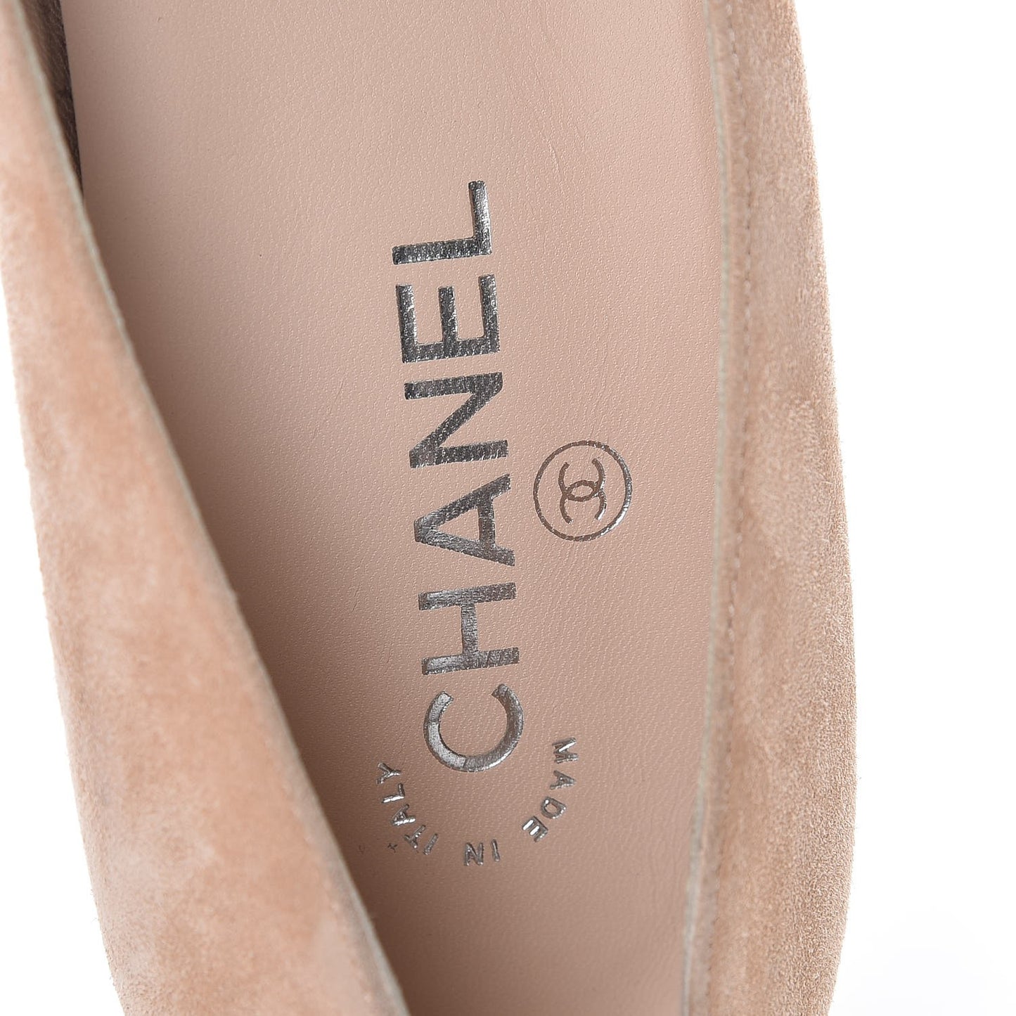 Suede Patent Calfskin CC Cap Toe Pumps 42 Pink