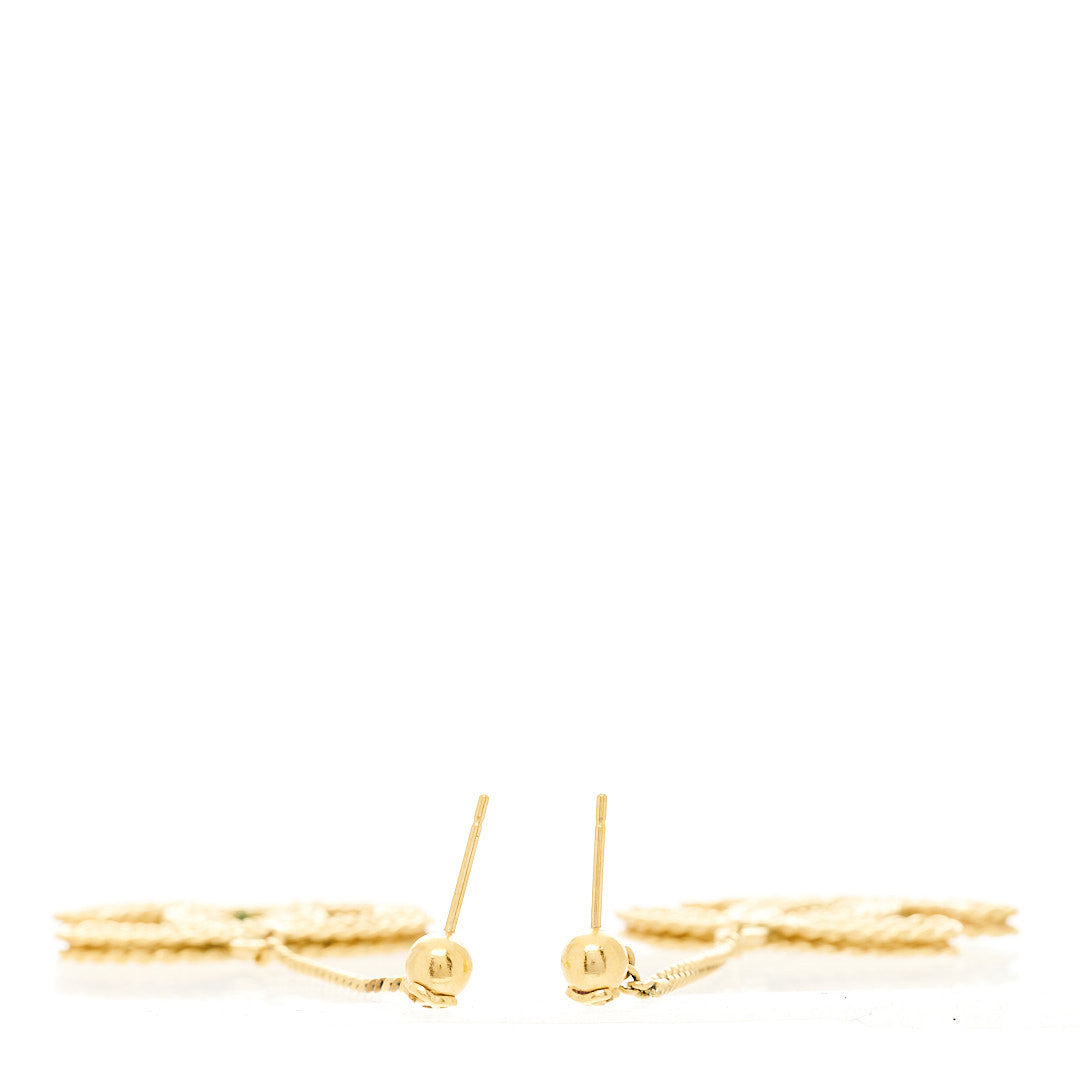 CC Drop Earrings Matte Gold