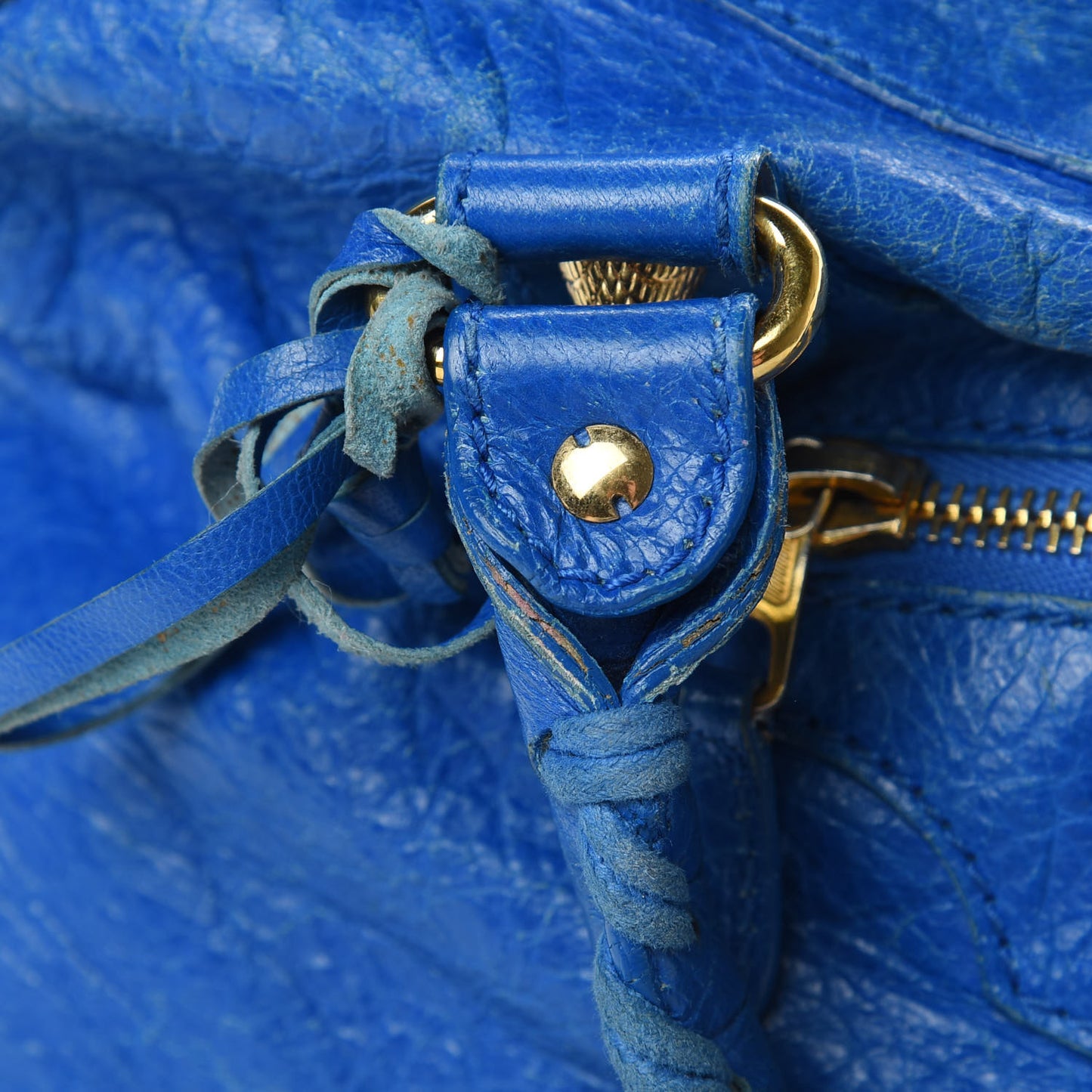 Agneau Giant 12 Gold Hardware City Bleu Lazuli