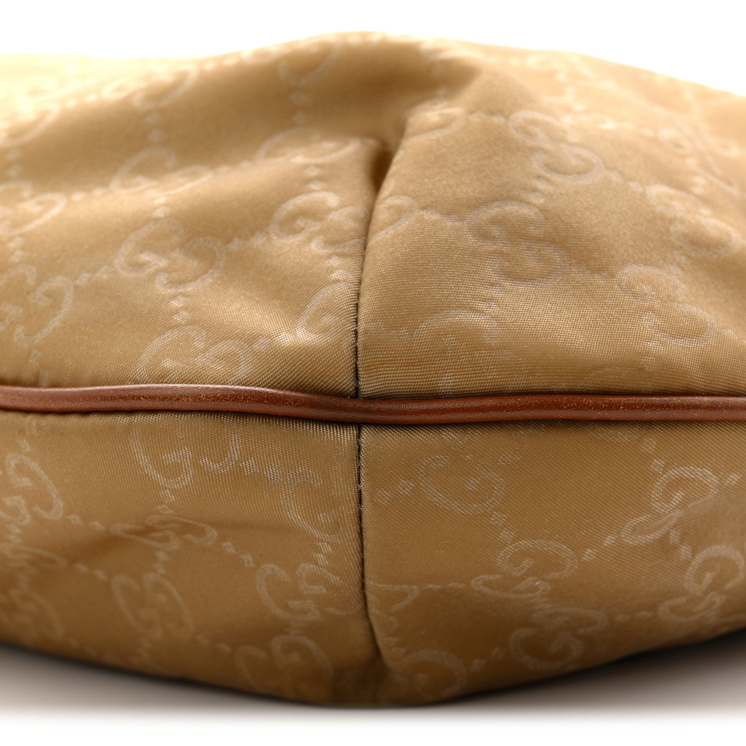 Gucci Nylon Monogram Web Medium Half Moon Hobo  Beige 10 of 13