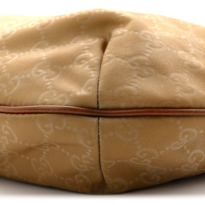 Gucci Nylon Monogram Web Medium Half Moon Hobo  Beige 10 of 13