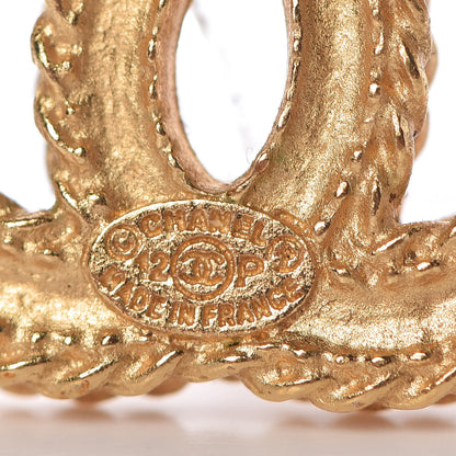 Chanel CC Chain Earrings Matte Gold 4 of 4