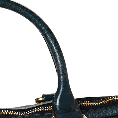 Miu Miu Vitello Shine Zip Tote Denim 13 of 14