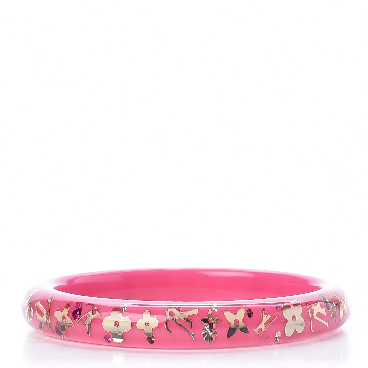 Louis Vuitton Resin Swarovski Medium Inclusion Bracelet PM Rose Pop 1 of 3