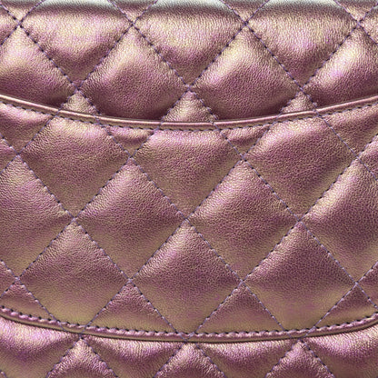 Chanel Iridescent Lambskin Quilted Wallet On Chain WOC Purple 11 of 14