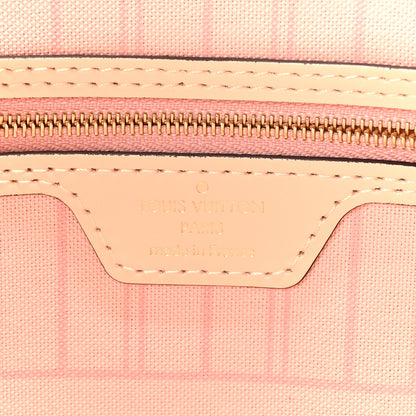 Louis Vuitton Damier Azur Braided Neverfull MM Pink 7 of 9