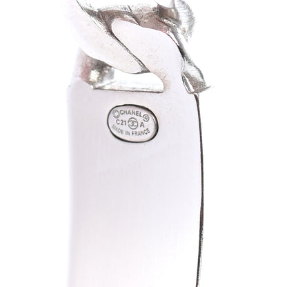 Chanel Metal Crystal Chain Cuff Silver 5 of 5