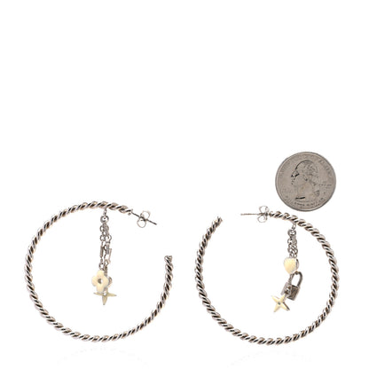 Louis Vuitton Sweet Monogram Creole Hoop Earrings Silver 2 of 5