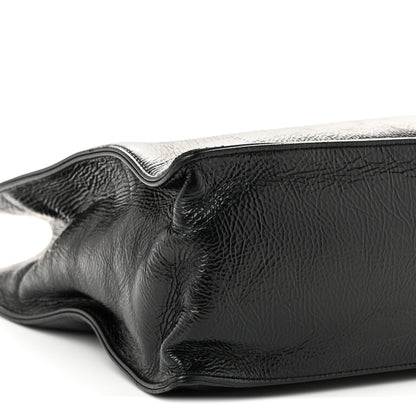 Chanel Shiny Aged Calfskin Shopping Bag Black 9 of 10