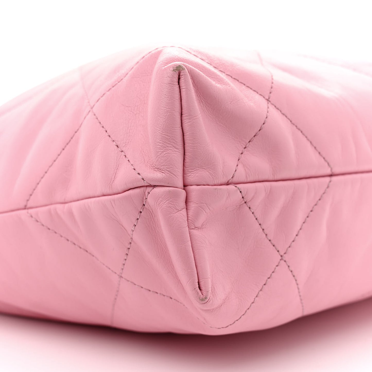 Shiny Calfskin Quilted Small Chanel 22 Light Pink