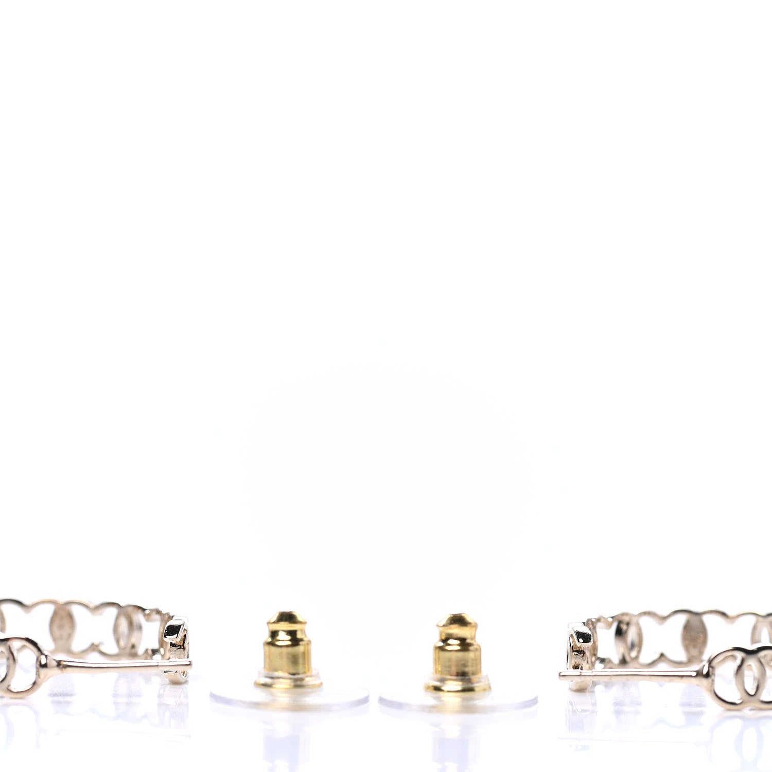 Chanel Metal CC Hoop Earrings Gold 3 of 4