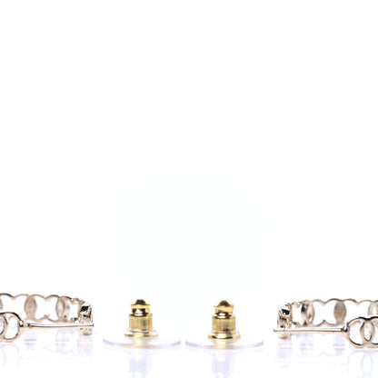 Chanel Metal CC Hoop Earrings Gold 3 of 4