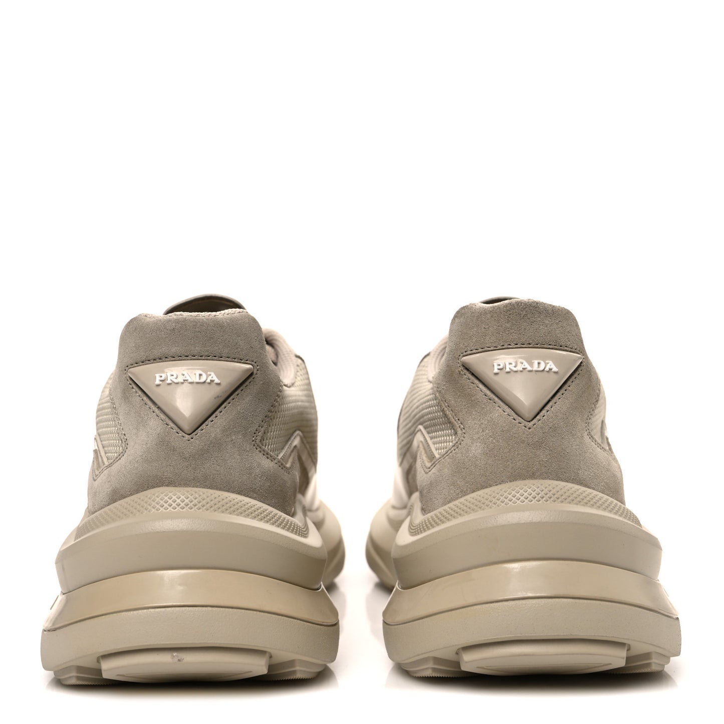 Brushed Calfskin Mens Systeme Sneakers 10.5 Beige