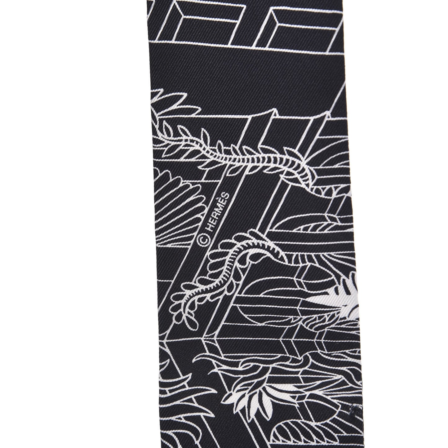 Silk Animapolis Twilly Black White