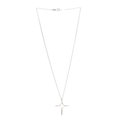 Tiffany Sterling Silver Elsa Peretti Infinity Cross Pendant Necklace 3 of 6