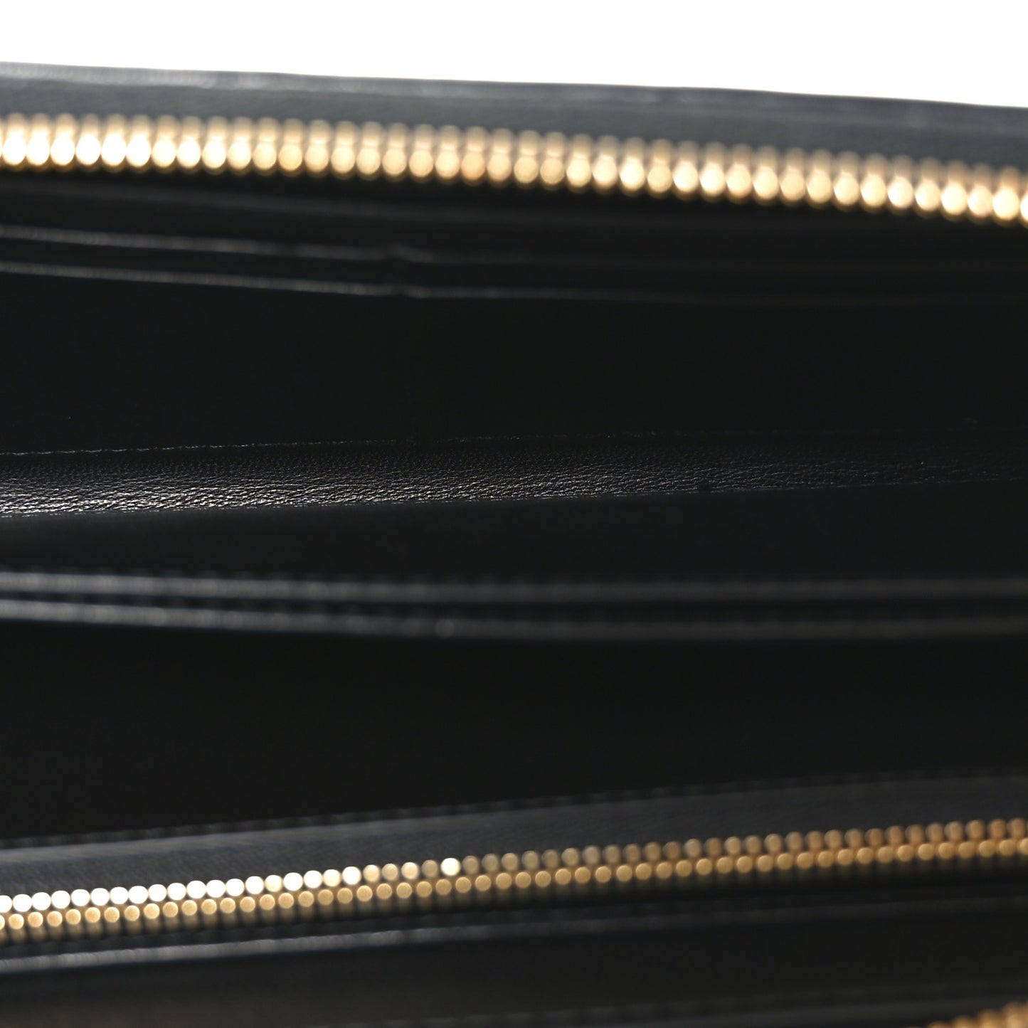 Lambskin Cannage Lady Dior Zip Wallet Black
