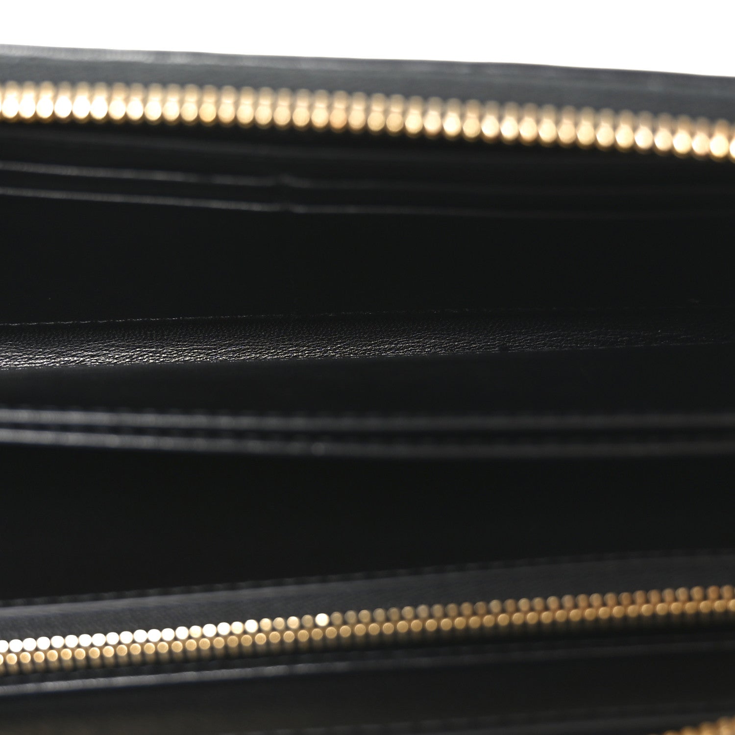 Christian Dior Lambskin Cannage Lady Dior Zip Wallet Black 5 of 6