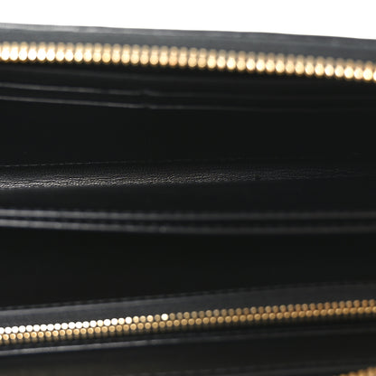 Christian Dior Lambskin Cannage Lady Dior Zip Wallet Black 5 of 6