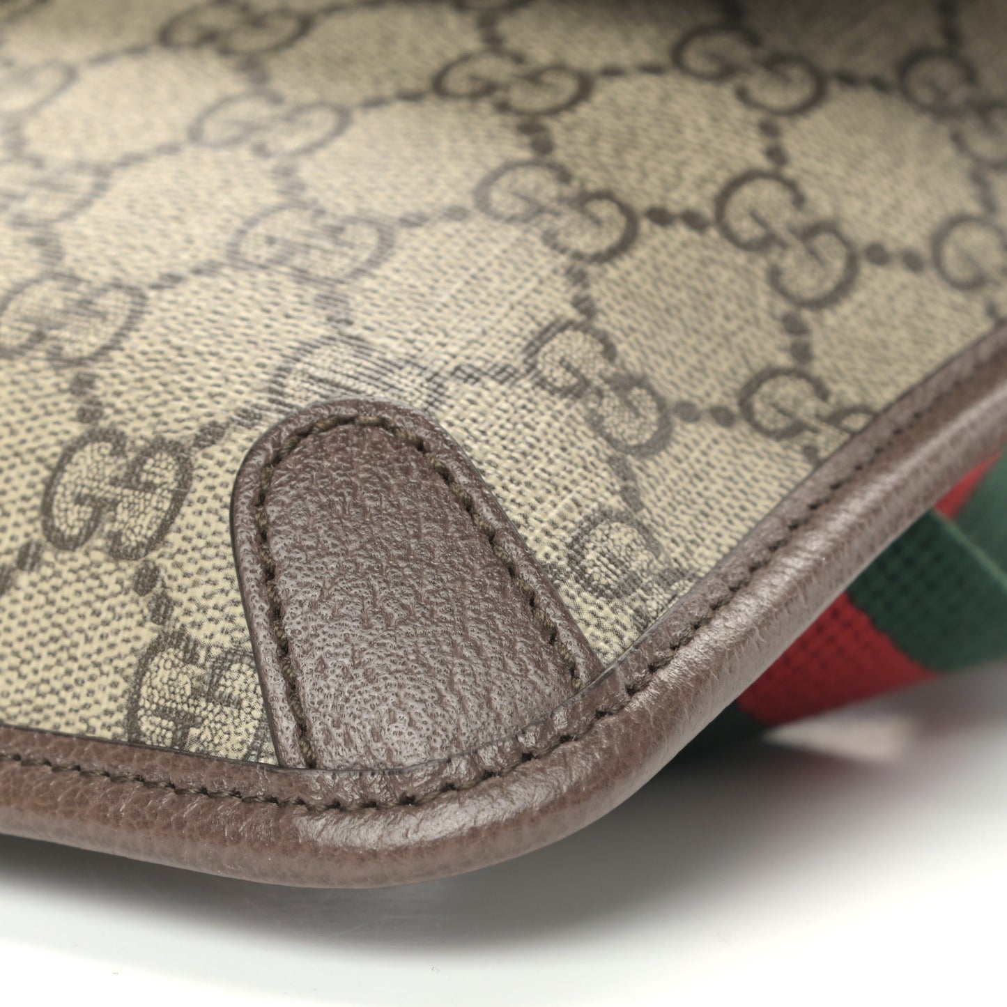 GG Supreme Monogram Neo Vintage Web Belt Bag Brown