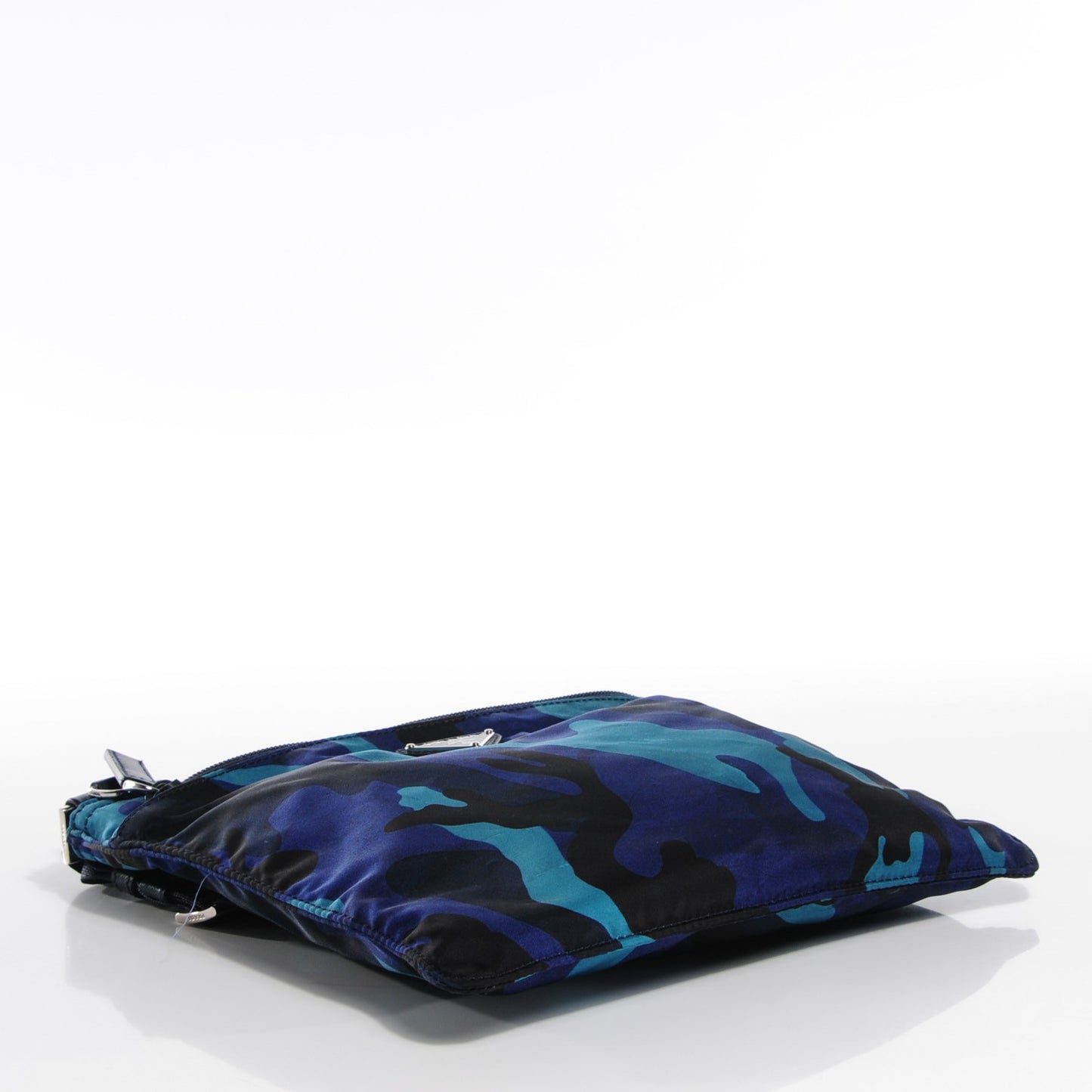 Tessuto Nylon Small Camouflage Crossbody Bag Royal Blue