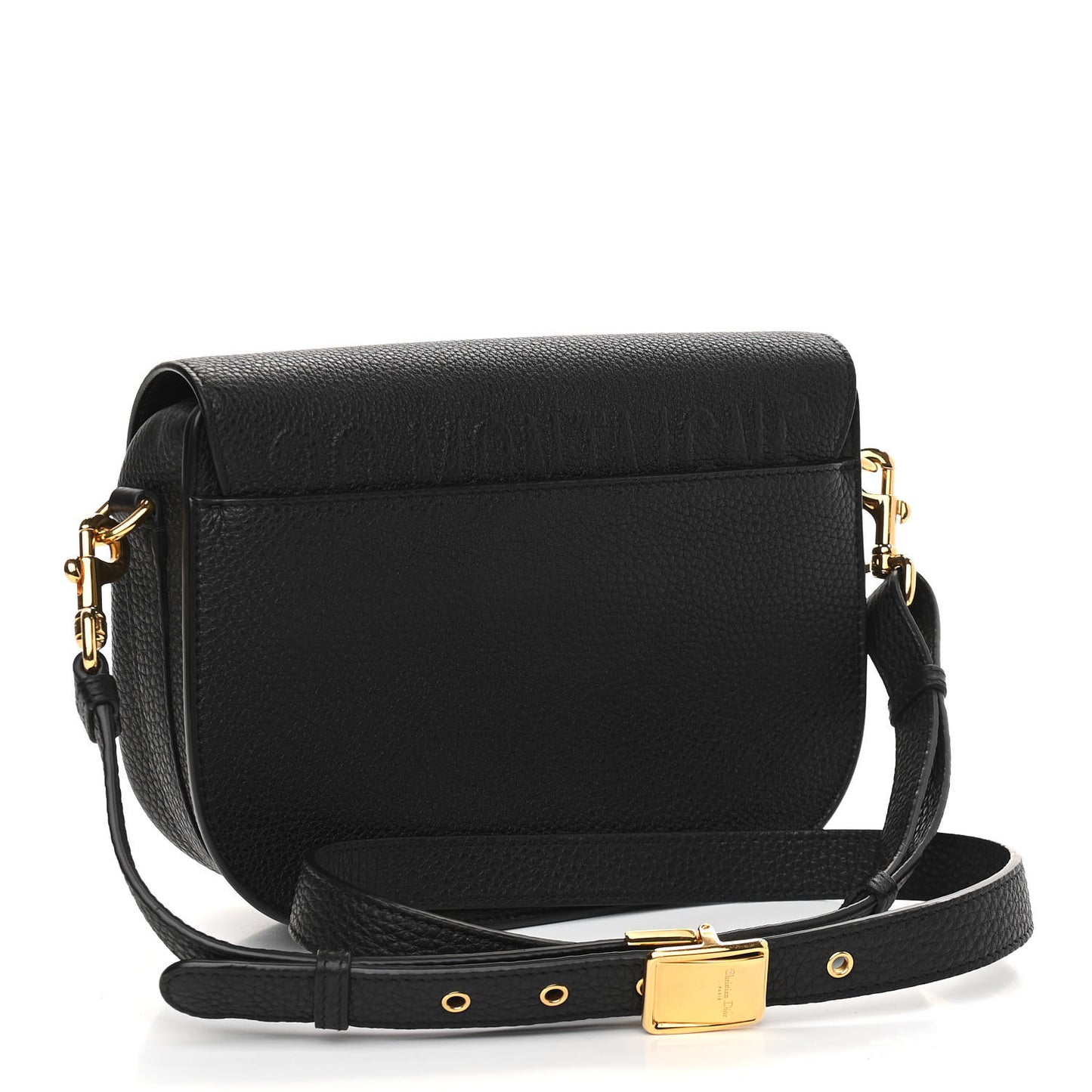 Grained Calfskin Medium Bobby Flap Black