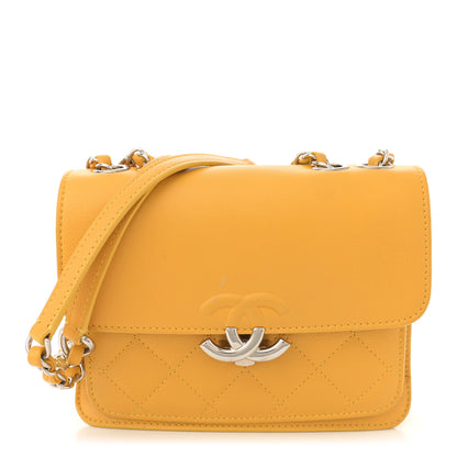 Chanel Caviar Quilted CC Box Flap Yellow 1 of 18
