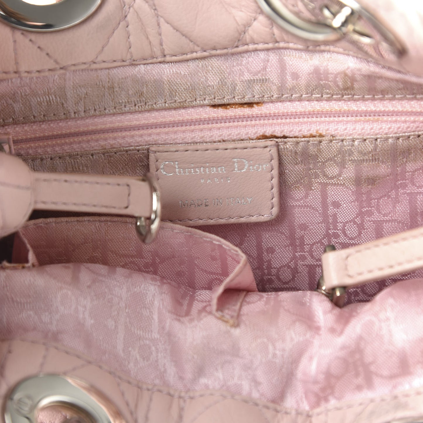 Lambskin Cannage Small Soft Lady Dior Light Pink