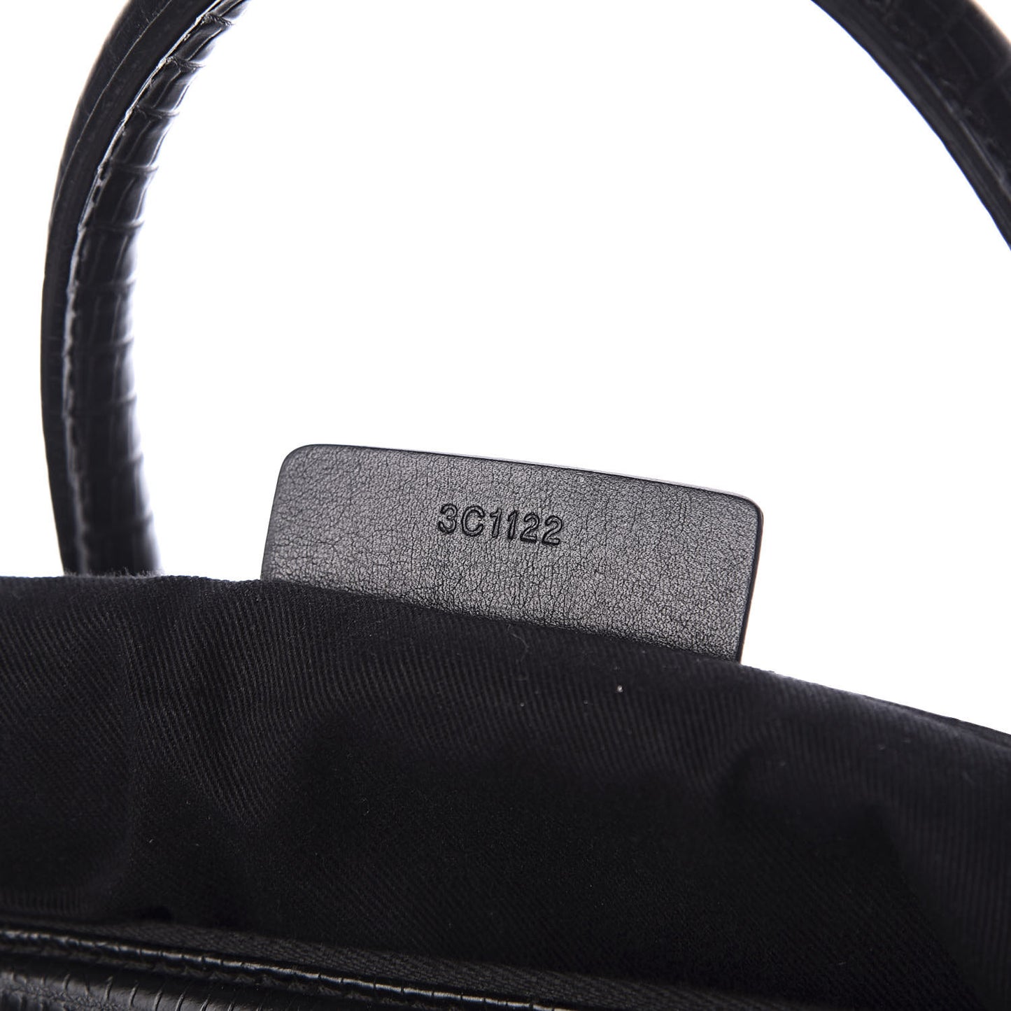 Calfskin Lizard Embossed Medium Antigona Black