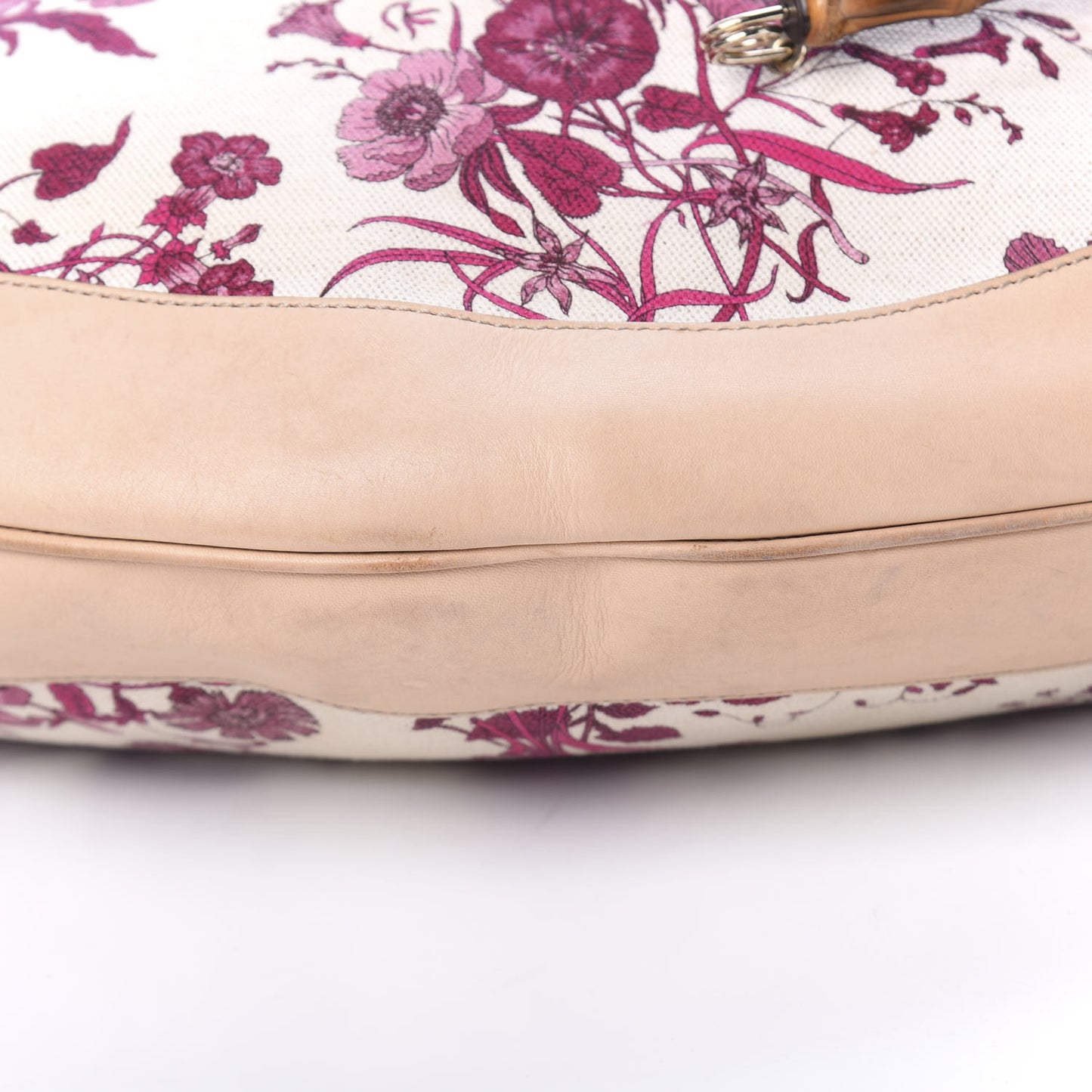 Canvas Floral Flora Peggy Bamboo Top Handle Hobo