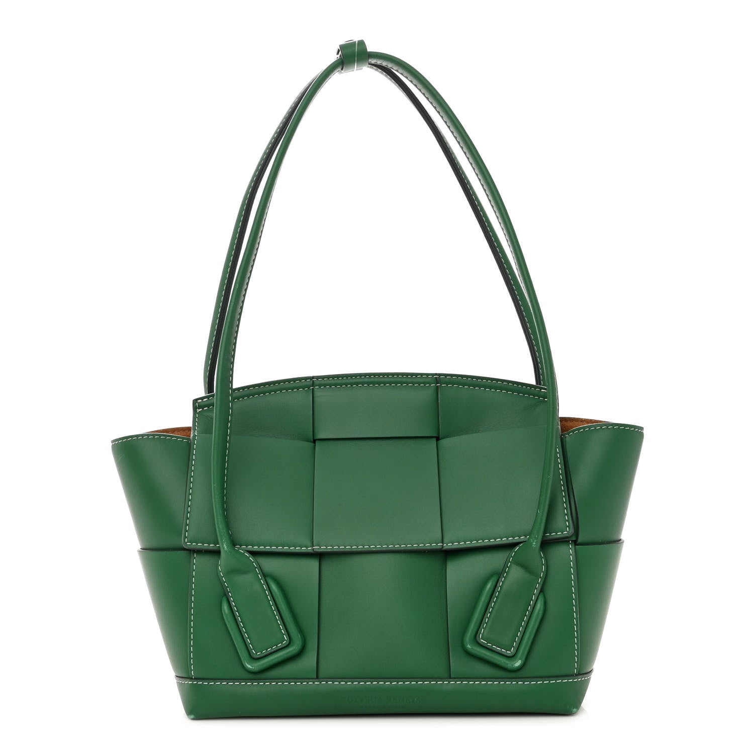 Bottega Veneta French Calfskin Maxi Intrecciato Arco 33 Racing Green 1 of 14