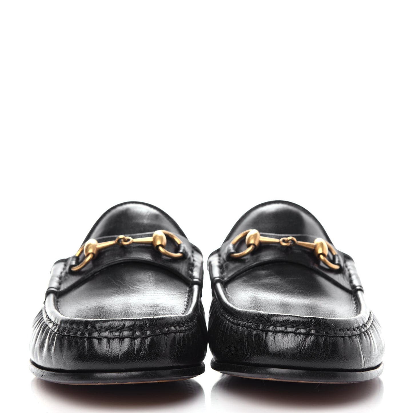 Goatskin Stripe Mens Horsebit Slingback Slippers 9.5 Black