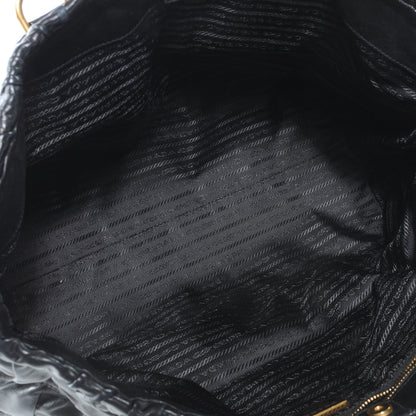 Prada Nappa Leather Gaufre Tote Nero Black 7 of 7