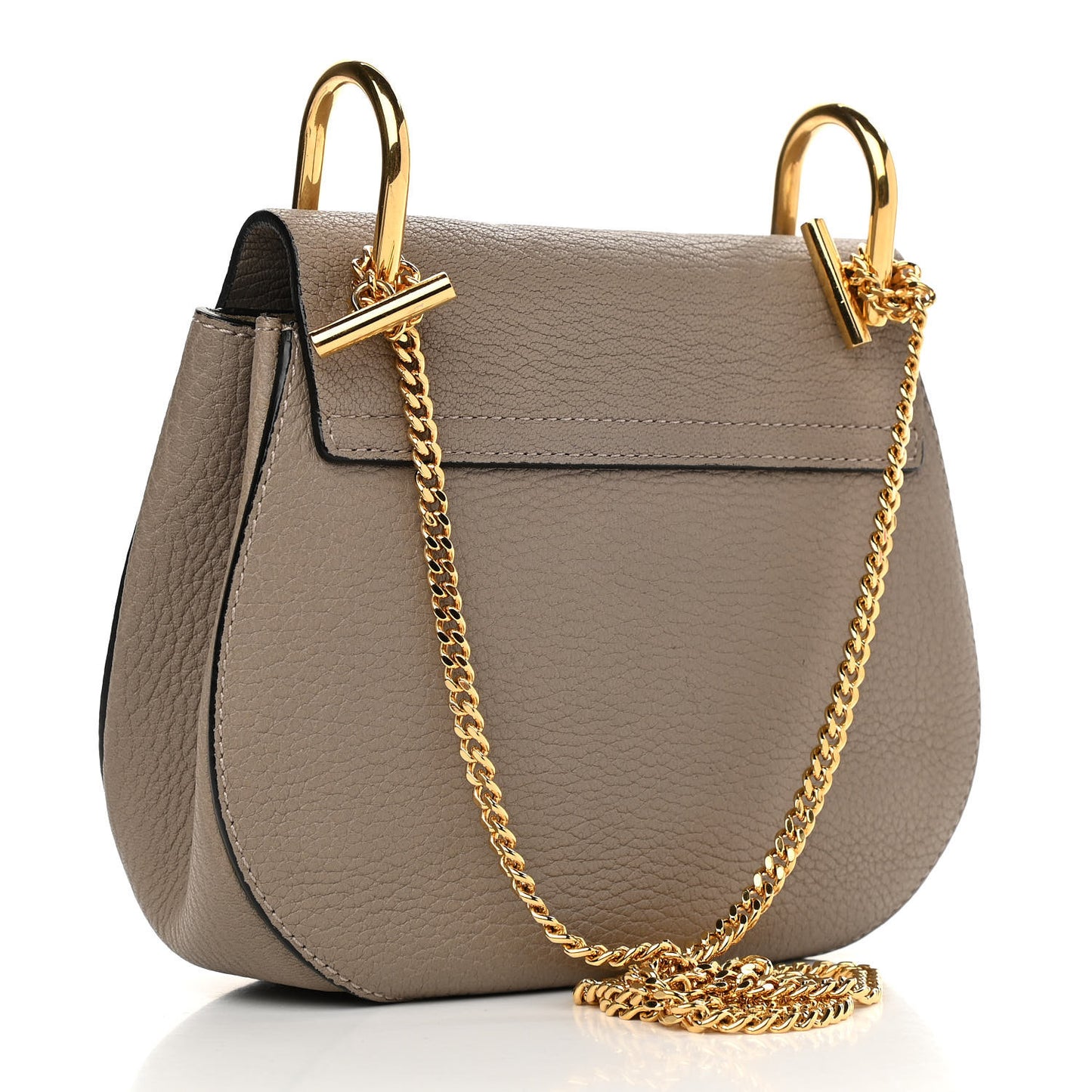 Grained Lambskin Mini Drew Shoulder Bag Motty Grey