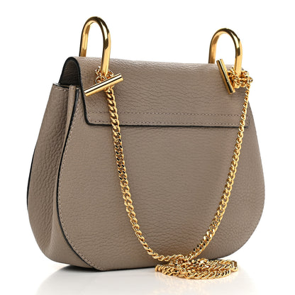 Chloe Grained Lambskin Mini Drew Shoulder Bag Motty Grey 3 of 10